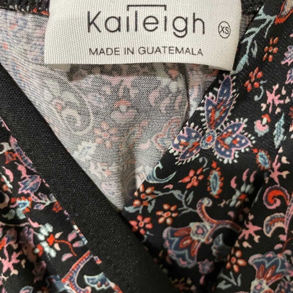 Kaileigh Black Floral Wrap Jumpsuit - Picture 2 of 6